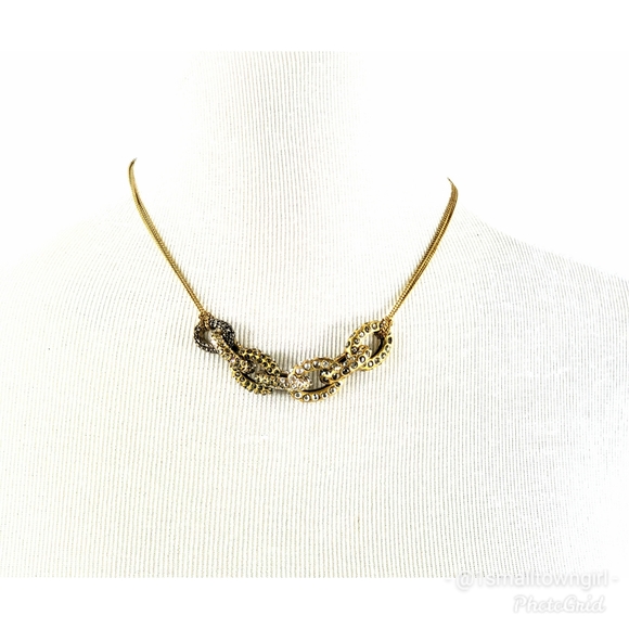 J. Crew multi-color pave stone link necklace 9" - Picture 4 of 8